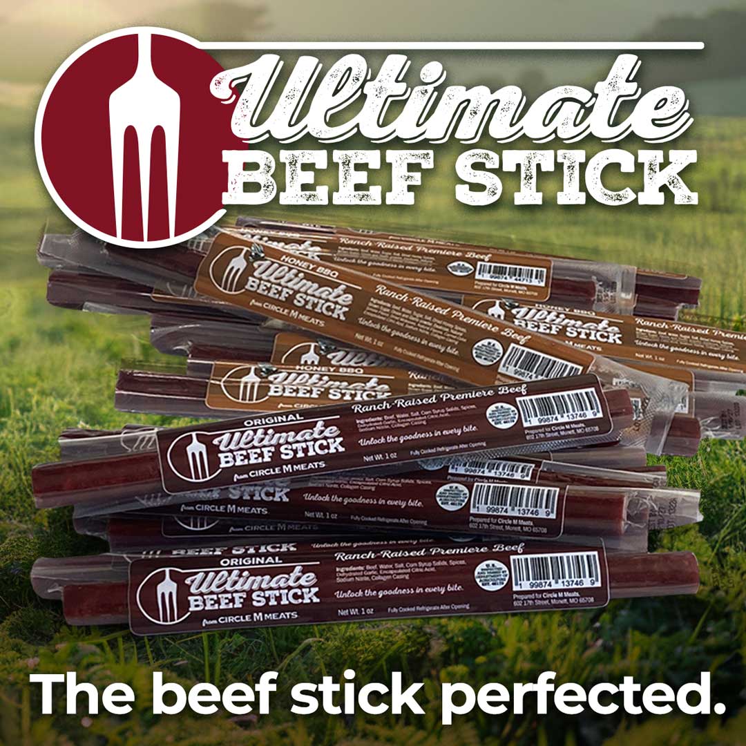 Circle M Meats Premium Beef - Ultimate Beef Sticks – 30 Count (Original + Honey BBQ)