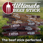 Circle M Meats Premium Beef - Ultimate Beef Sticks – 18 Count (Original + Honey BBQ)